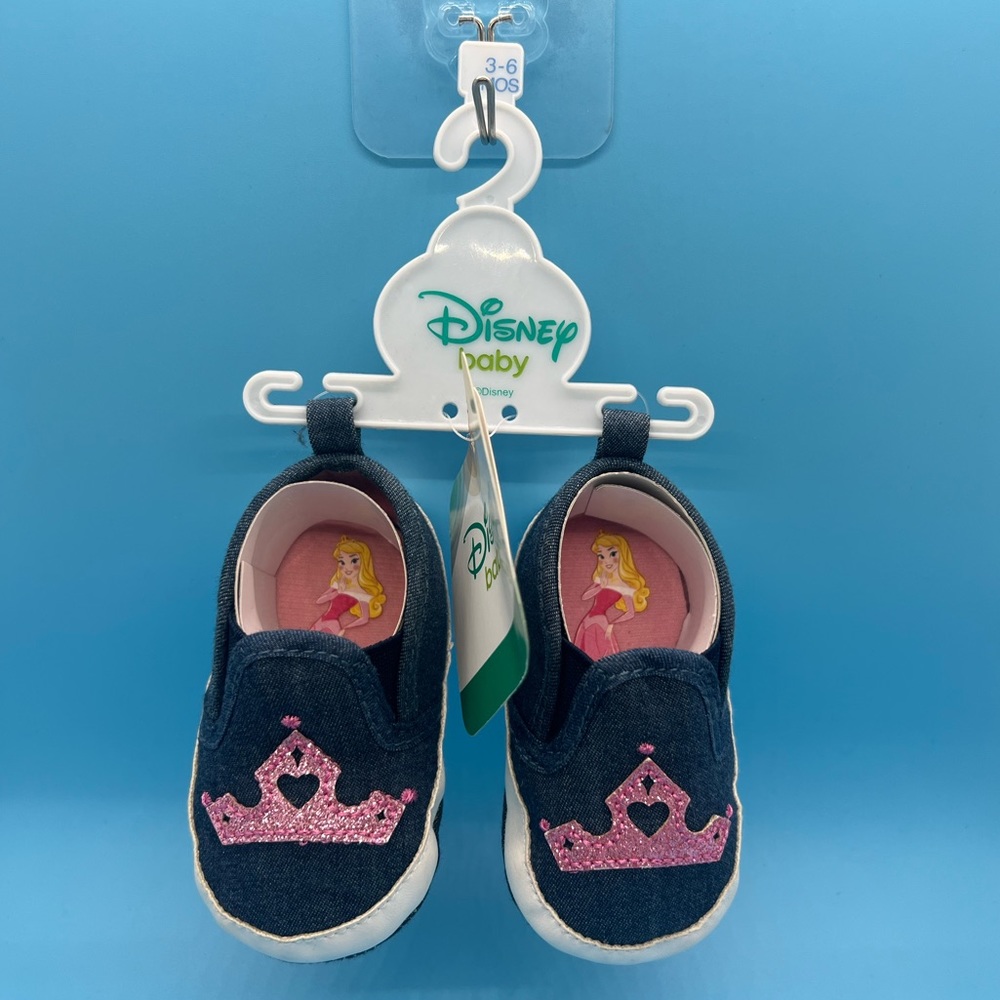 Disney Baby Princess Shoe with Sleeping Beauty insole for Infants 3-6 Months
